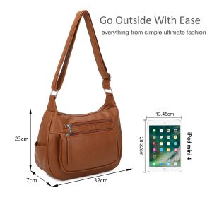 Slouchy Hobo Crossbody Shoulder Handbag Soft Purse - Image 2