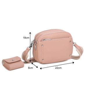 Wide Strap Crossbody Bag Shoulder Purse Pouch Accent - Image 2