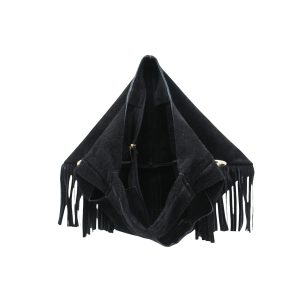 Italian Genuine Suede Fringe Crossbody Shoulder Bag - Image 8