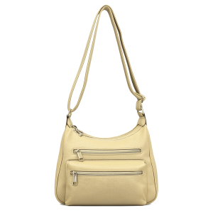 Multi Zipper Compartments Crossbody Hobo Bag