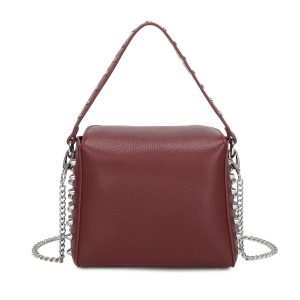 Studded Flap Crossbody Shoulder Bag Silver Tone Hardware - Image 5
