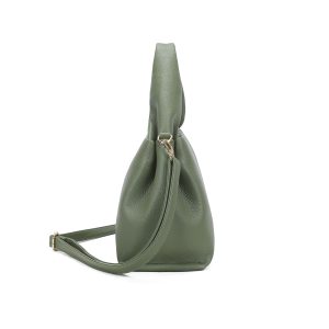 Lightweight Pebble Grain Satchel Crossbody Shoulder Bag - Image 4