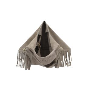 Italian Genuine Suede Fringe Crossbody Shoulder Bag - Image 5