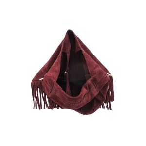 Italian Genuine Suede Fringe Crossbody Shoulder Bag - Image 18