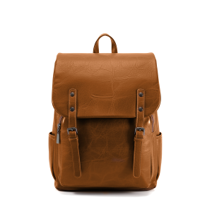 Vintage Inspired Flap Travel Rucksack Buckle Backpack