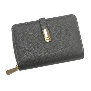 Bifold Card Slot ID Window Coin Pocket Snap Wallet - Image 1