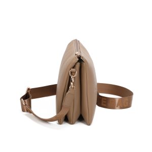 Vertical Structured Embossed Flap Crossbody Shoulder Bag - Image 3