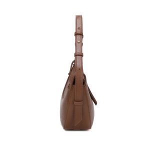 Crescent Leatherette Hobo Crossbody Satchel Shoulder Bag - Image 3