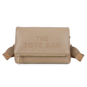 Horizontal Structured Embossed Crossbody Shoulder Bag