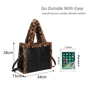 Cozy Faux Fur Winter Crossbody Shoulder Handbag - Image 2