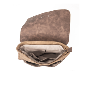 Two Tone Laptop Backpack with Buckle Flap Closure - Image 4
