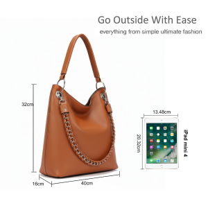 Braided Chain Hobo Shoulder Bag Matching Crossbody Pouch - Image 2
