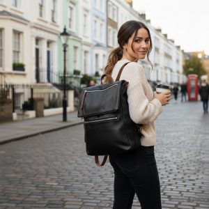 Stylish Foldover Backpack Durable Multifunctional Travel Bag - Image 4