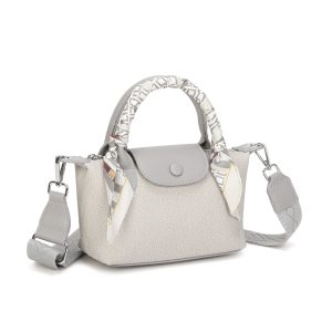 Scarf Wrap Top Handle Woven Texture Mini Shoulder Bag - Image 1