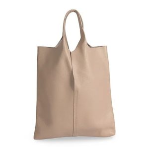 Italian Genuine Leather Minimalist Tote Shoulder Bag