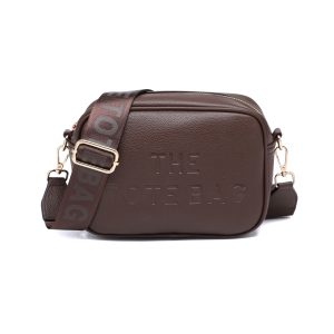 Compact Crossbody Bag with Adjustable Strap Zip Closure