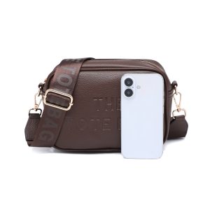 Compact Crossbody Bag with Adjustable Strap Zip Closure - Image 5