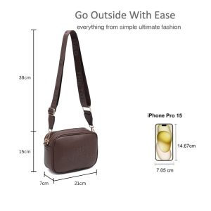 Compact Crossbody Bag with Adjustable Strap Zip Closure - Image 2