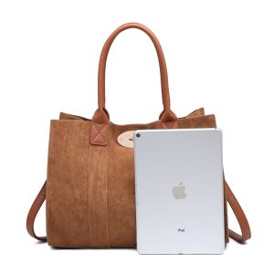 Turn Lock Tote Bag with Removable Inner Pouch Organizer - Image 4