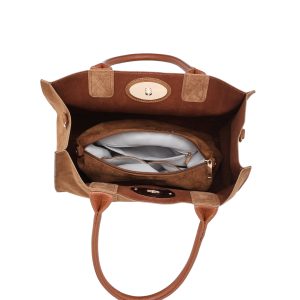 Turn Lock Tote Bag with Removable Inner Pouch Organizer - Image 7