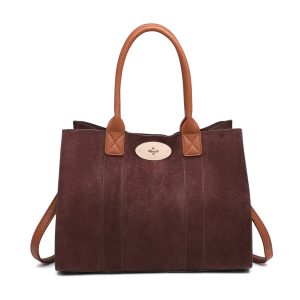 Turn Lock Tote Bag with Removable Inner Pouch Organizer - Image 10