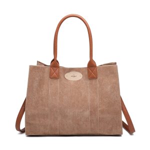Turn Lock Tote Bag with Removable Inner Pouch Organizer - Image 13