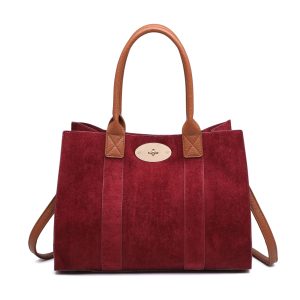 Turn Lock Tote Bag with Removable Inner Pouch Organizer - Image 11
