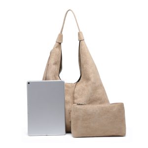 Removable Pouch Suede Hobo Shoulder Bag with Tassel - Image 4
