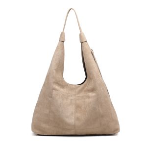 Removable Pouch Suede Hobo Shoulder Bag with Tassel - Image 6