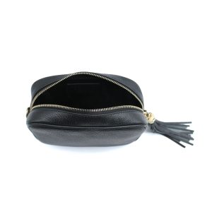 Italian Genuine Leather Crossbody Bag with Tassel Zipper - Image 14