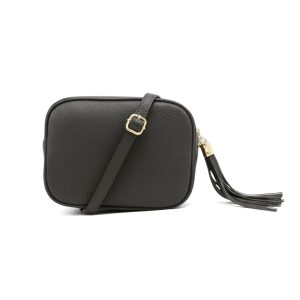 Italian Genuine Leather Crossbody Bag with Tassel Zipper - Image 17