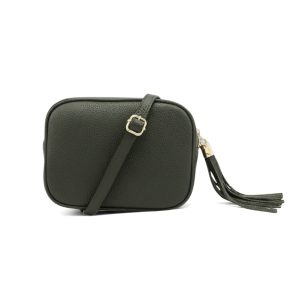 Italian Genuine Leather Crossbody Bag with Tassel Zipper - Image 15