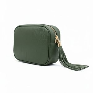 Italian Genuine Leather Crossbody Bag with Tassel Zipper - Image 16