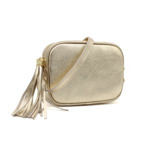 Italian Genuine Leather Crossbody Bag with Tassel Zipper - Image 8