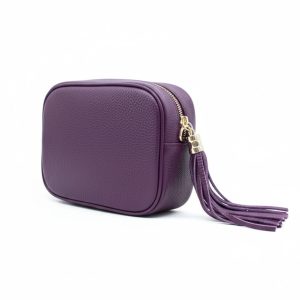 Italian Genuine Leather Crossbody Bag with Tassel Zipper - Image 20
