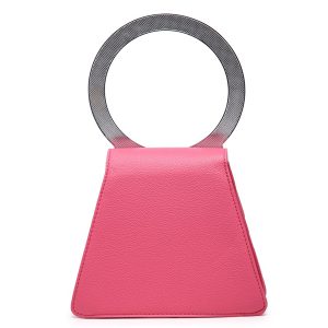 Rhinestone Round Handle Mini Bag with Magnetic Flap Closure - Image 7