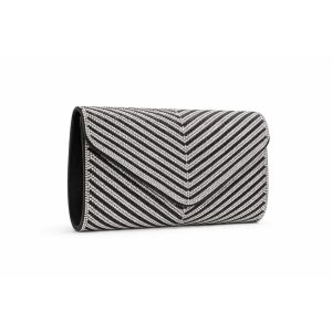 Rhinestone Envelope Clutch Bag with Flap Closure Chain Strap - Image 4