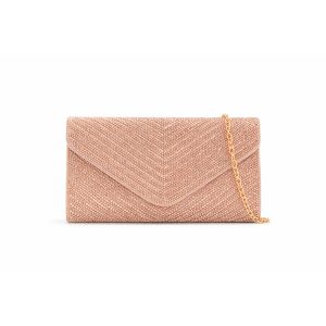 Rhinestone Envelope Clutch Bag with Flap Closure Chain Strap - Image 6
