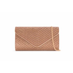 Rhinestone Envelope Clutch Bag with Flap Closure Chain Strap - Image 7