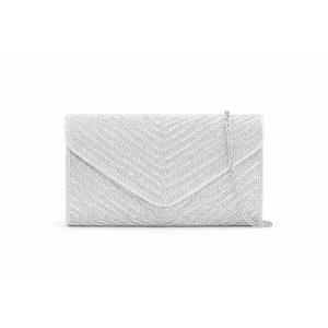 Rhinestone Envelope Clutch Bag with Flap Closure Chain Strap - Image 8