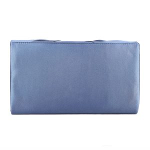 Pleated Knot Satin Envelope Evening Clutch Handbag - Image 3