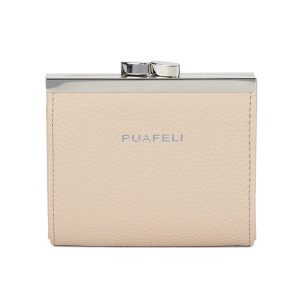 Elegant Minimalist Metal Clasp Small Pebbled Coin Purse