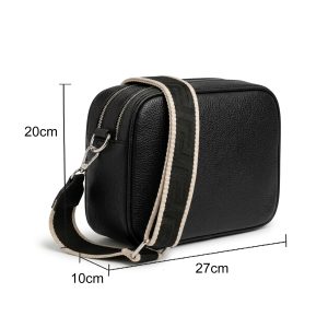 Wide Patterned Strap Camera Crossbody Shoulder Handbag - Image 2