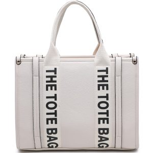 Structured Tote Bag with Zip Closure and Multi Pockets - Image 12