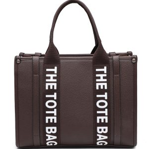 Structured Tote Bag with Zip Closure and Multi Pockets - Image 9