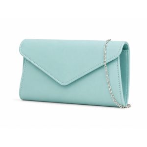 Envelope Chain Clutch Bag with Structured Flap Design