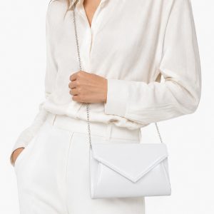 Minimalist Envelope Clutch Bag with Chain Strap - Image 3