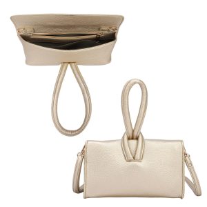 Knotted Loop Top Handle Mini Crossbody Shoulder Handbag - Image 3