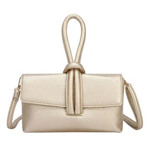 Knotted Loop Top Handle Mini Crossbody Shoulder Handbag - Image 1