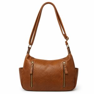 Multi Pocket Shoulder Hobo Bag with Spacious Zip Storage - Image 1